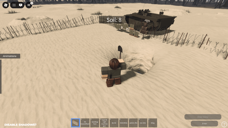 Roblox Orange Battle War Map overview with open battlefield layout.