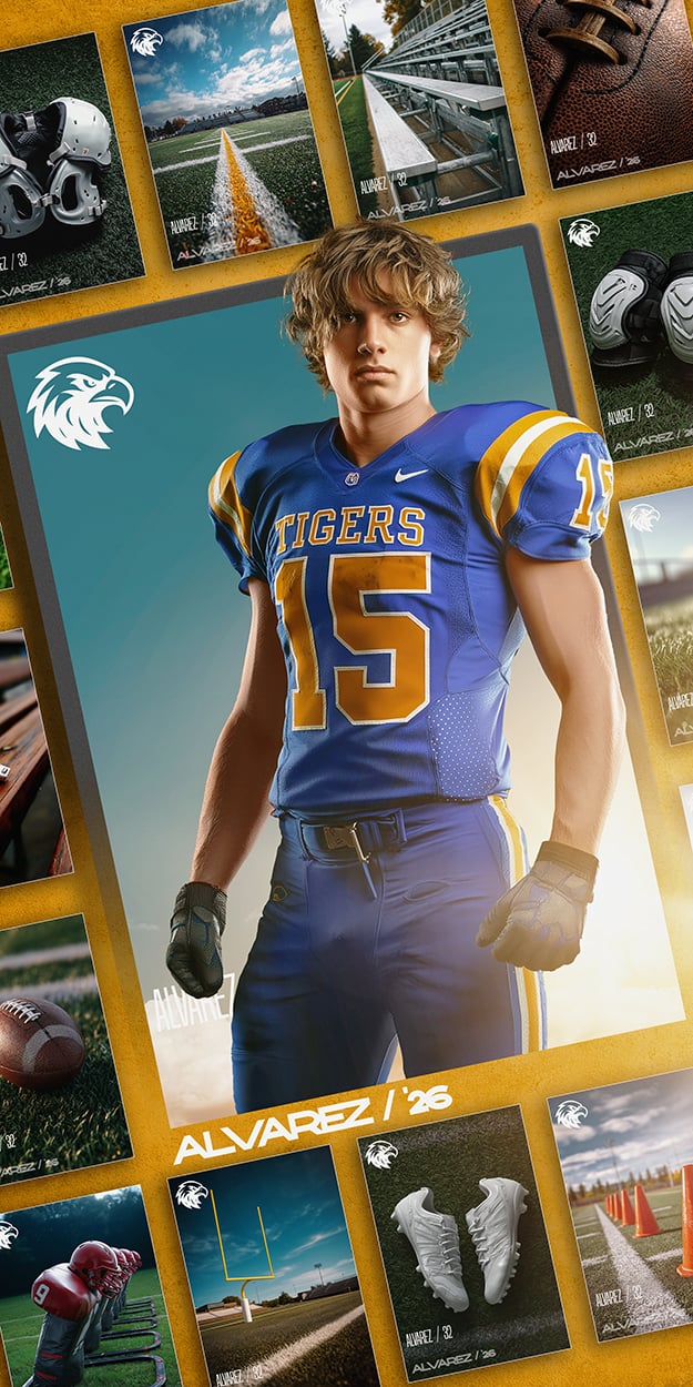 Zealot, Photoshop Template, Digital Background, Modern Design, Easy to Use, Volume Photography, Sports Photos, Media Day, T&I, School Pics, Epic, Seniors, Teams, Banners, Posters