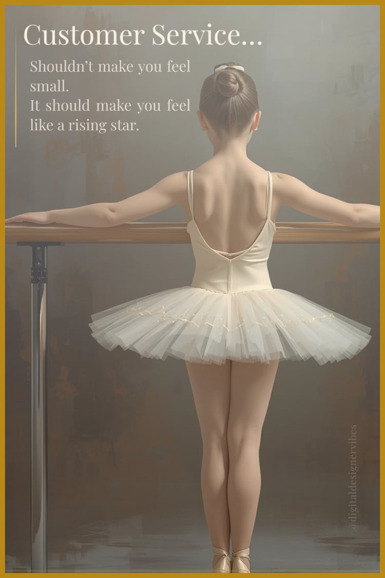 Ballerina Customer Service Wall Art, Inspirational Wall Art, Customer Service Wall Art, Elegant Ballerina Wall Art, Business Wall Art