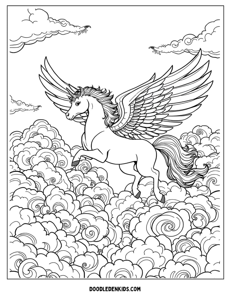 Phoenix Rising Coloring Page for Adults – Intricate Mythical Creature ...