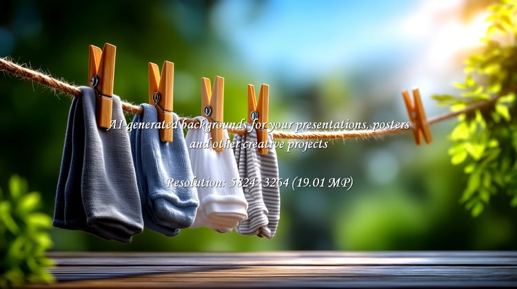 Experience the simple joys of summer with socks drying in the sun. Evokes a sense of freshness and care, perfect for home and lifestyle brands highlighting natural living and simple pleasures.