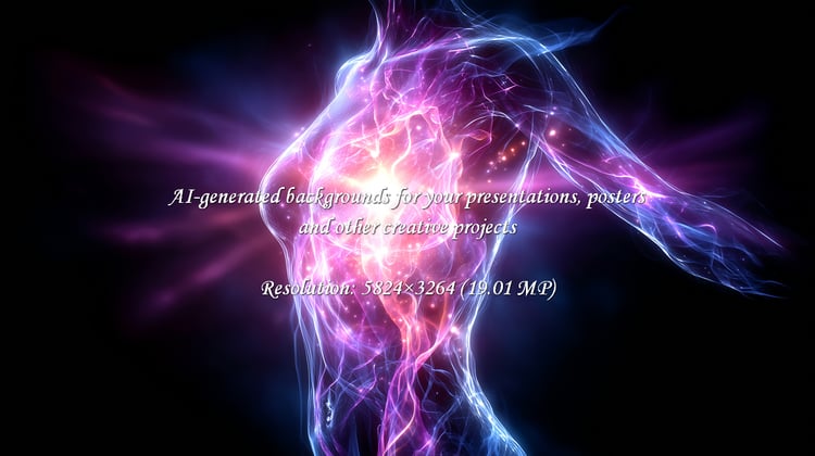 Experience the powerful flow of radiant energy through a human form. This stunning abstract visualization is perfect for science, health, and spiritual concepts, showcasing inner light and vitality.