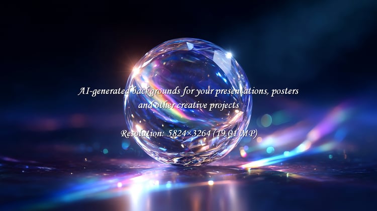 A luminous crystal ball showcases a mesmerizing rainbow spectrum, ideal for evocative designs. Its radiant glow and elegant reflections inspire creativity and magical thinking in your visuals.