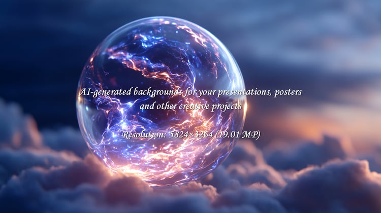 Radiant sphere amidst calming clouds, sparking imagination for science, fantasy, and spiritual concepts. A captivating dreamlike visual, ideal for creative projects and evocative backgrounds.