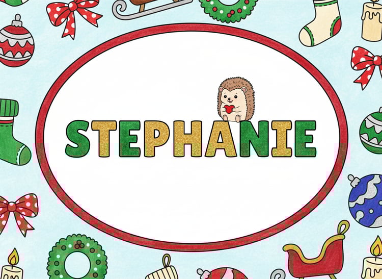 Christmas Personalised Placemat Colouring Sheet