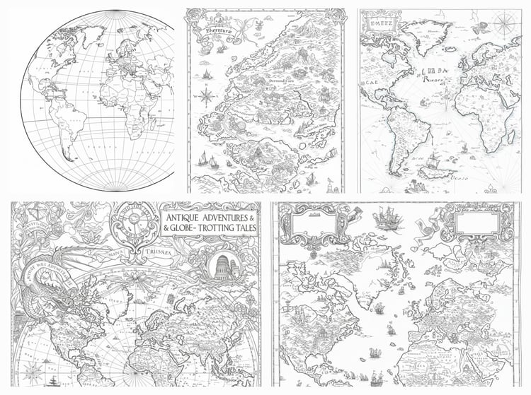 Magical Fantasy Coloring Book Instant Download – PDF & JPG 20 Pages ...