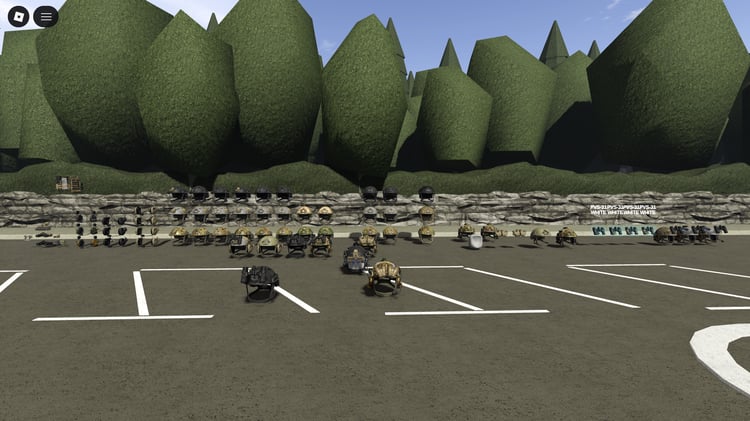 tactical helmet collection roblox