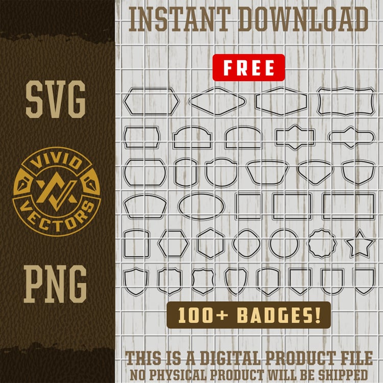 FREE Hat Patch Templates Badge Shape SVG Bundle