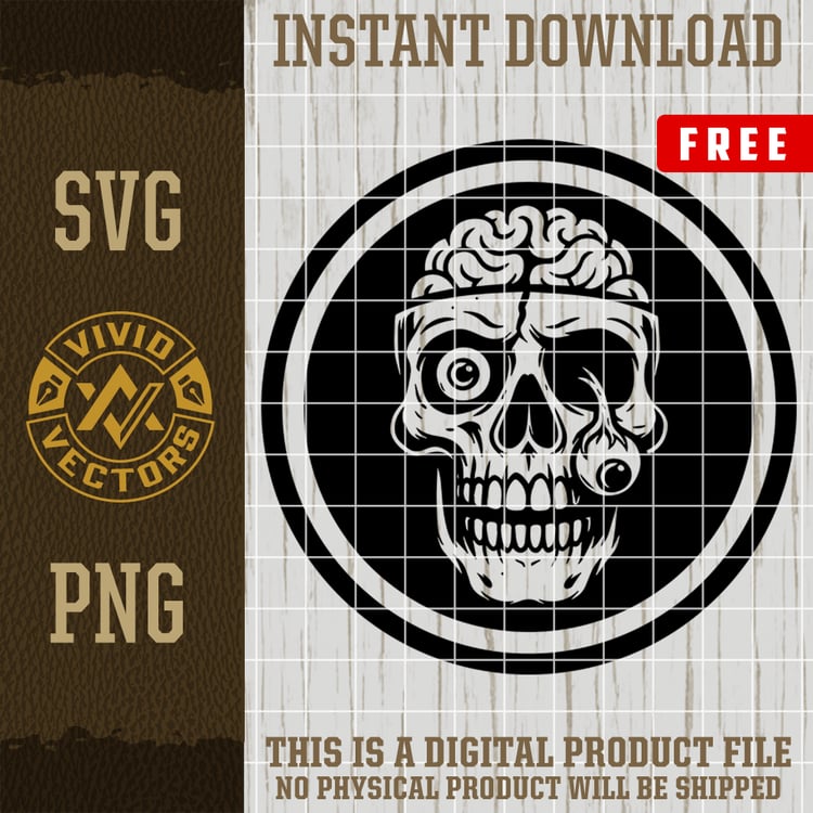 FREE zombie eyeball horror punk grunge svg png clipart