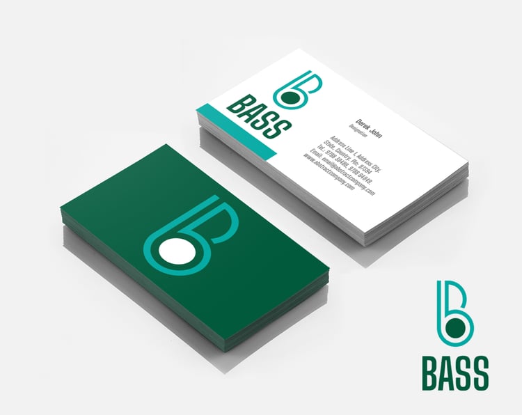 Free Bass B Letter Logo Design & Business Card Template for Startups - Free Vector Download