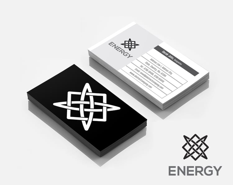 Energy Logo Design & Business Card Template for Startups - FREE Vector Template Download