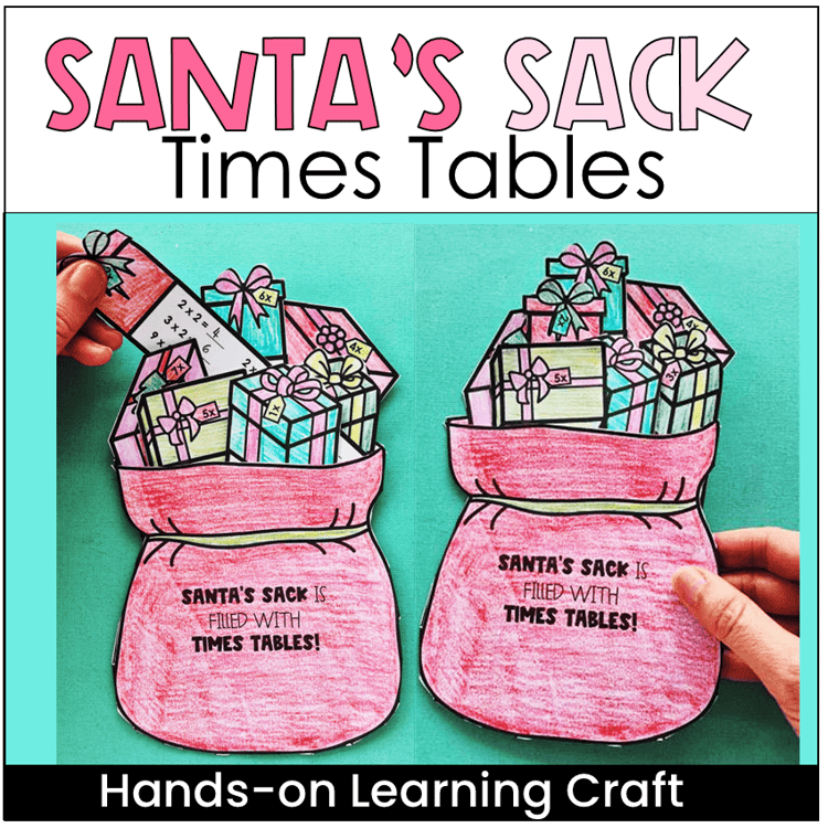 Christmas Santa sack of times tables