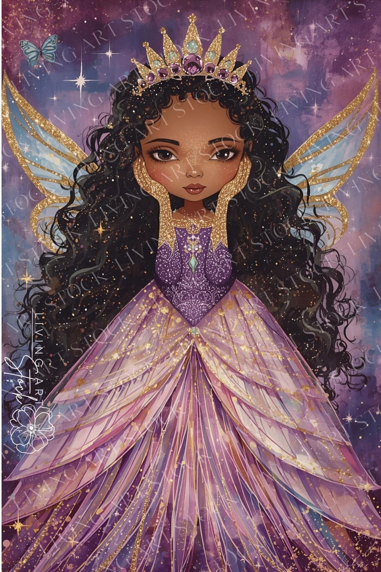 Black fairy art illustration
