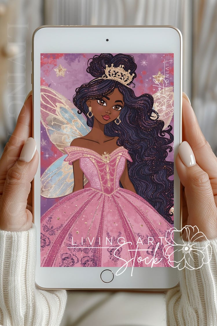 Black fairy princess book covers