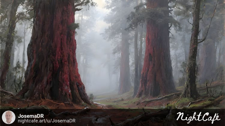 A moment in the sequoia forest of Cabezón de la Sal
