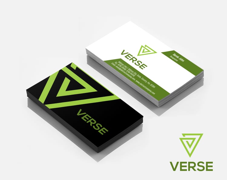 Free Verse Logo Design & Business Card Template for Startups - Free Design Template