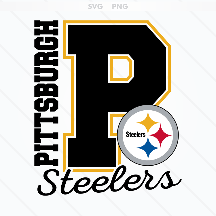 Pittsburgh Steelers logo featuring three iconic diamond shapes in yellow, red, and blue, available in SVG and PNG formats