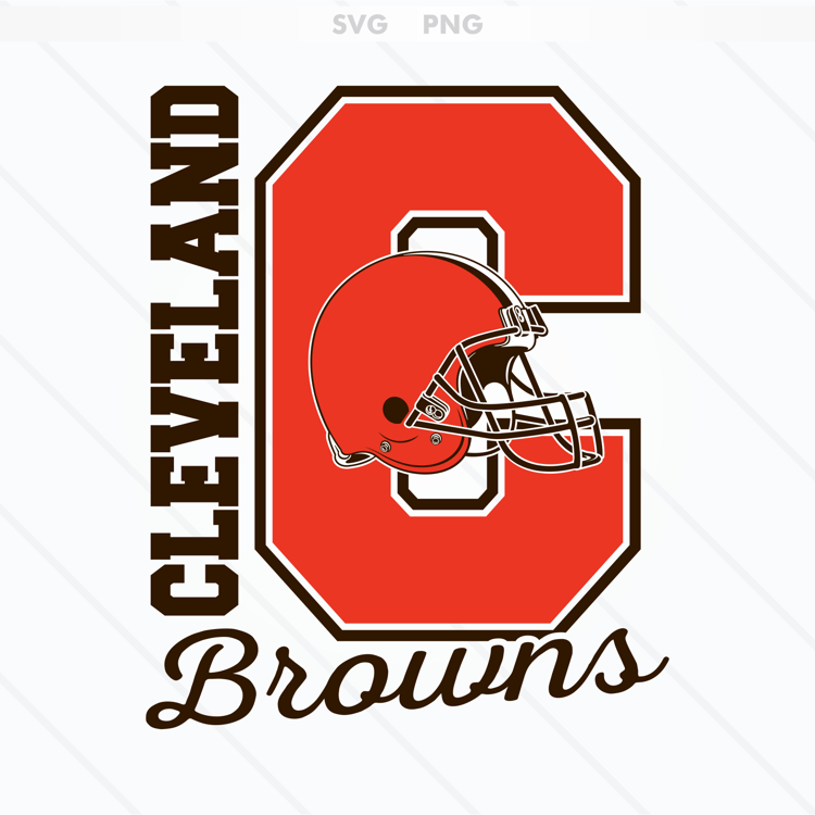Cleveland Browns logo featuring a classic orange football helmet, available in SVG and PNG formats.