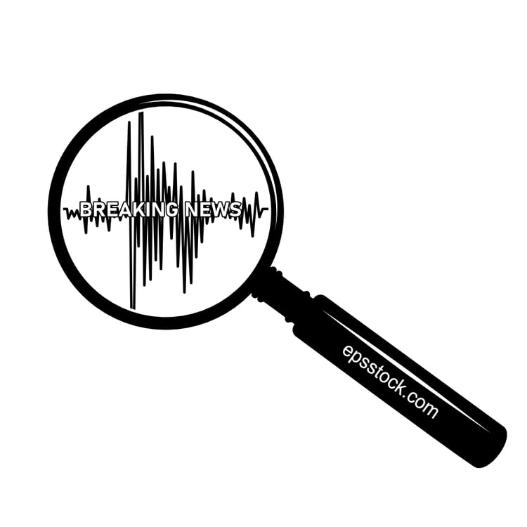 Breaking news wave symbol