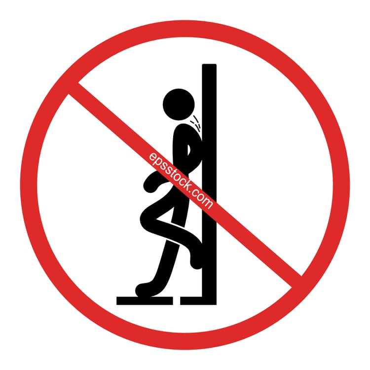 Do not lean against the wall or glass