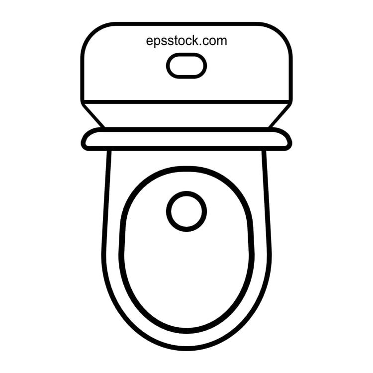 Toilet top view