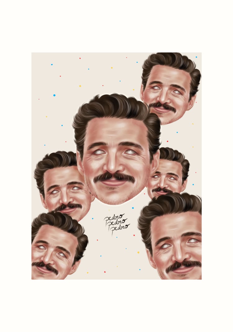 Affiche Maxime June - Illustration Pedro Pascal