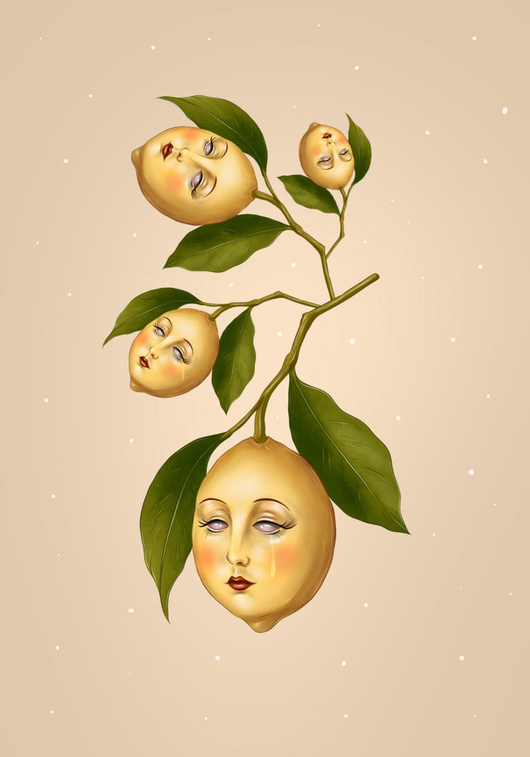 Illustration Maxime June - Citron visages