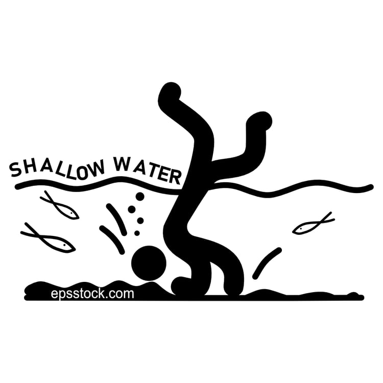 no diving shallow end sign