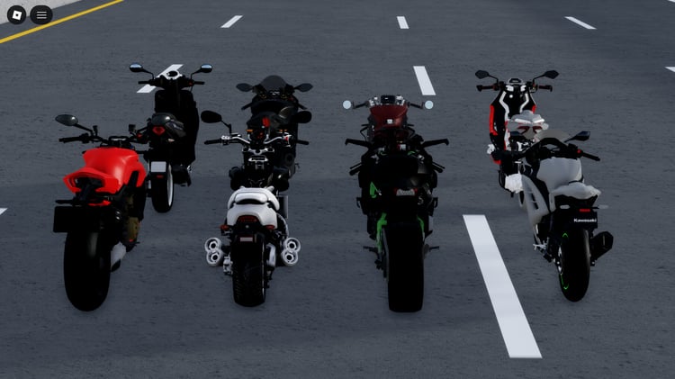 close view of a detailed roblox racing bike model