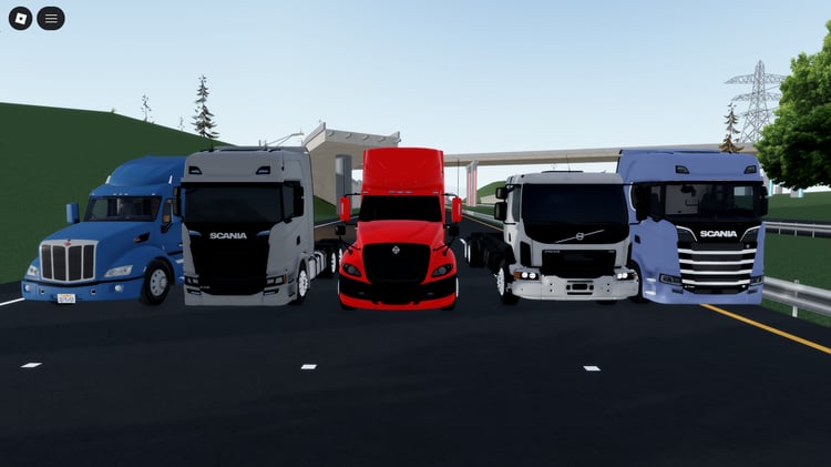 player operating a truck in a roleplay scenario