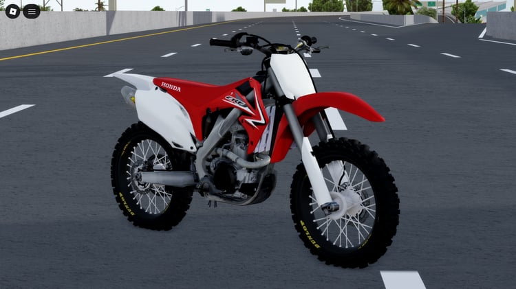 player riding a fully working crf 450 in a race
