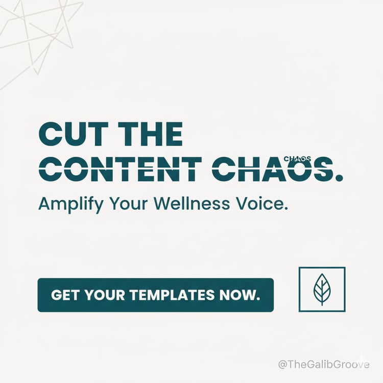 Cut the content chaos head line of focus wellness brand creators readymade templae canva