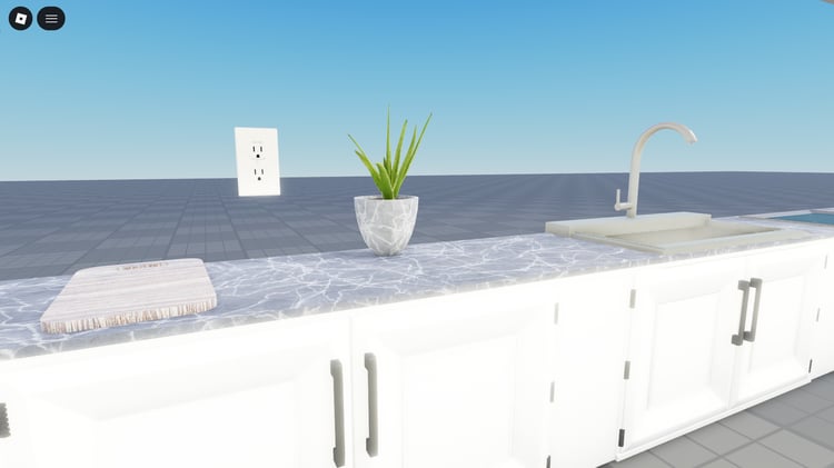 modern kitchen counters and cabinets interior set