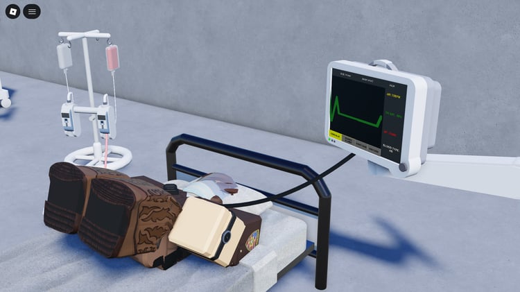 set of blood bag tools with labeled blood types
