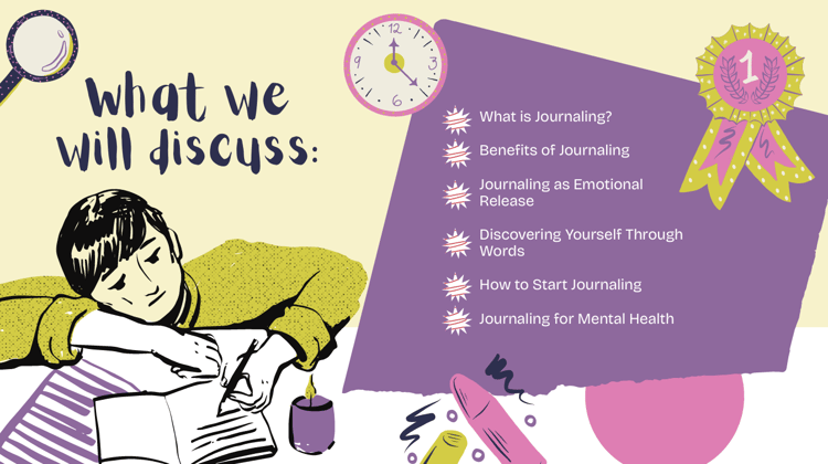 "Contents page from How to Start Journaling free mini guide listing topics including what journaling is, its benefits, emotional release, self-discovery, how to start, and journaling for mental health – clean, encouraging design for beginners."
