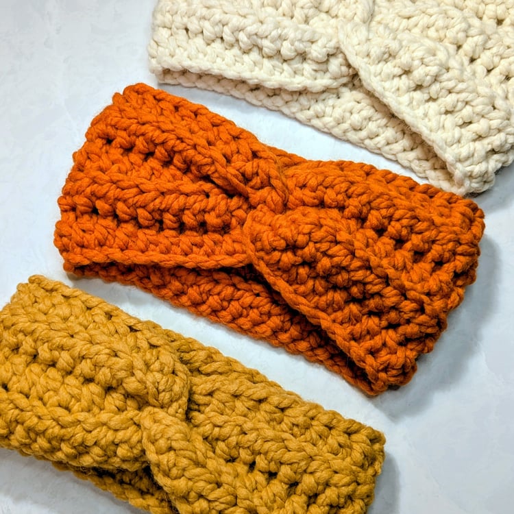 crochet ear warmer 3 sizes