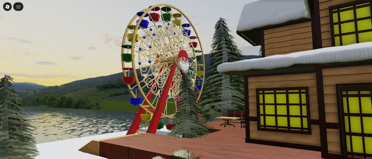 festive christmas ferris wheel roblox