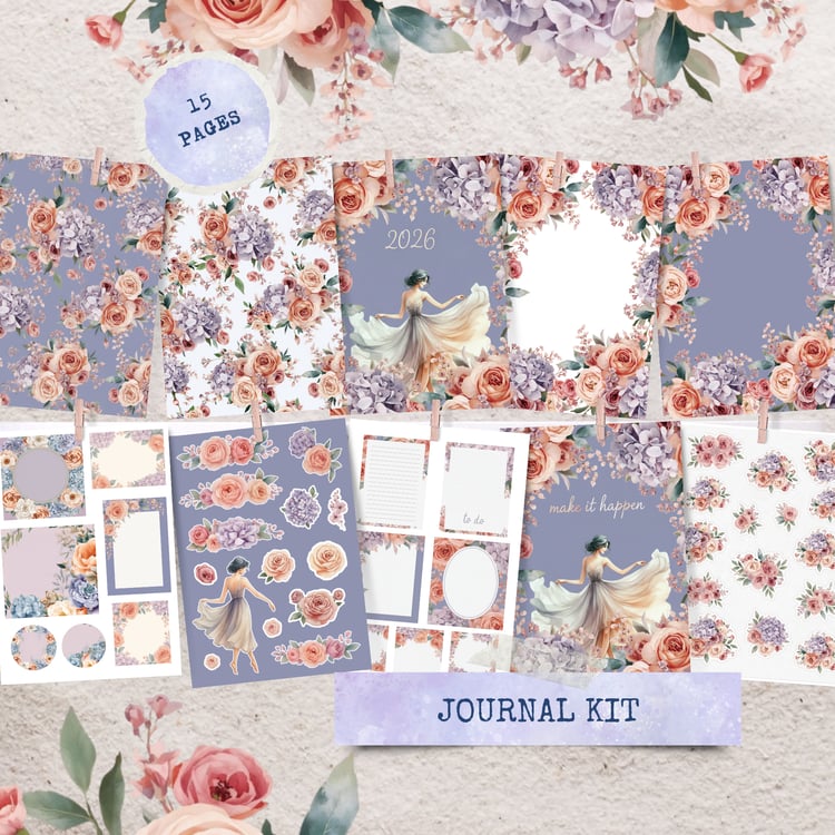 Winter Bliss journal stickers mini kit - Payhip