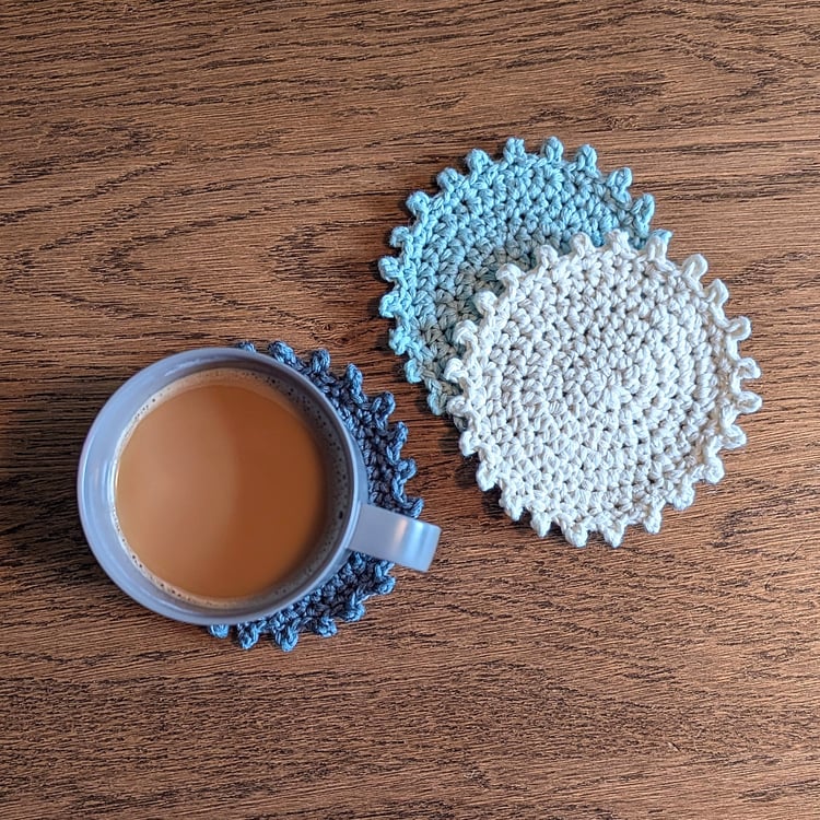 Picot Stitch Coasters