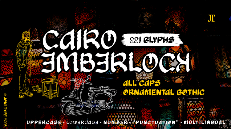 cairo emberlock - all caps ornamental gothic