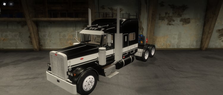 Black Peterbilt 379 2005 drivable Roblox truck model