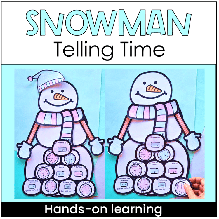 Telling the time snowmen craft