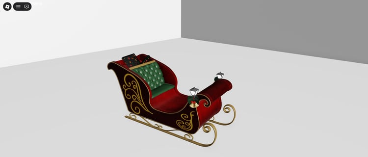Player pressing E to start sleigh engine
