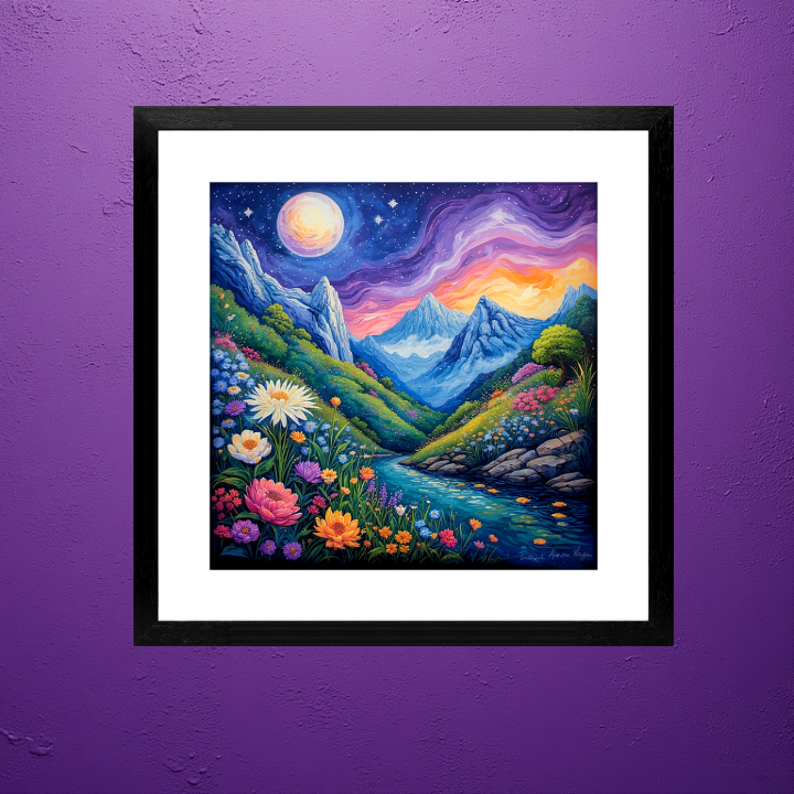 Ai art  Enchanting Fantasy Mountain Landscape
