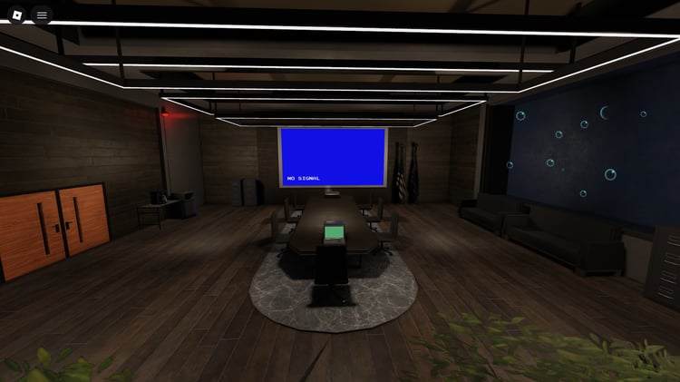 Official briefing room in modern American style