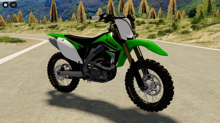 KX450 parked on off-road terrain