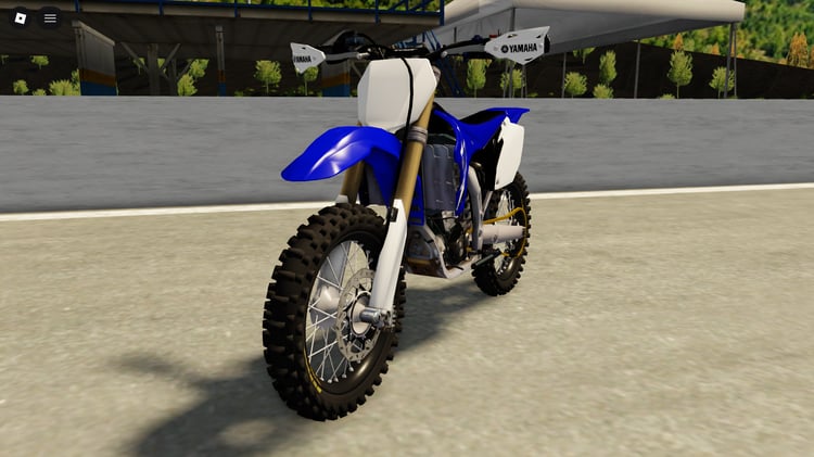 YZ250 parked on off-road map