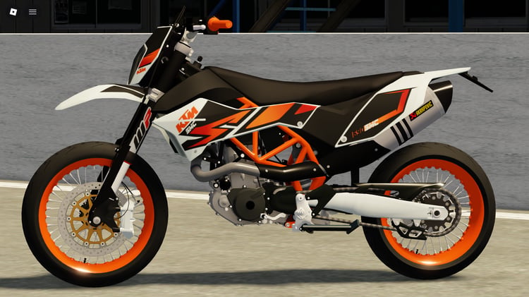 Working KTM SMC 690 motorcycle in Roblox