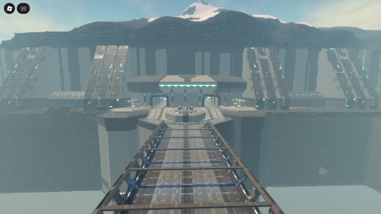 Wide view of massive futuristic city