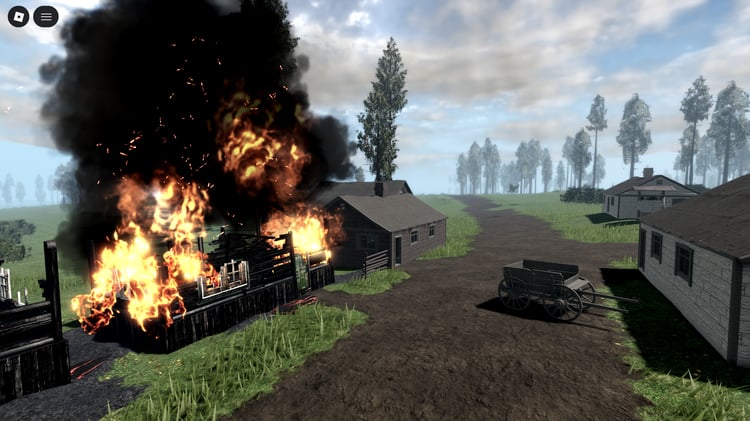 Eastern Front war map Roblox environment